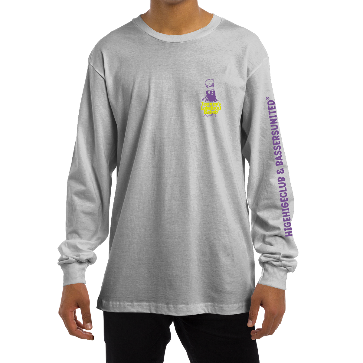 BASSERS UNITED® Lakefood Kebab L/S  [GRAY] - Bass Fishing Lifestyle Apparel 2
