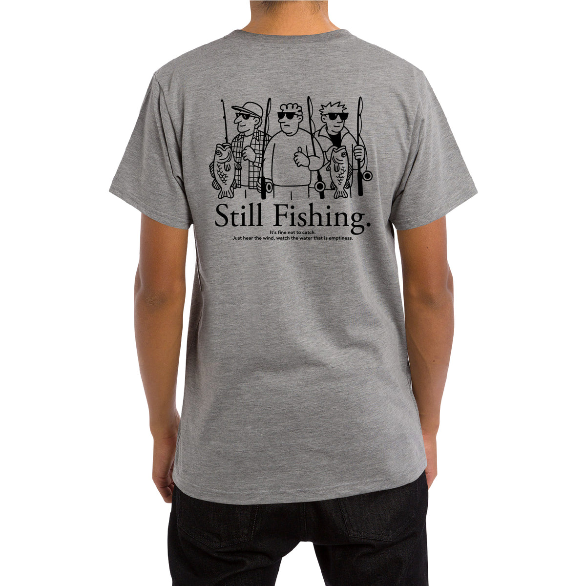 BASSERS UNITED® Still Sifhing T-SHIRT [GRAY] - Bass Fishing Lifestyle Apparel