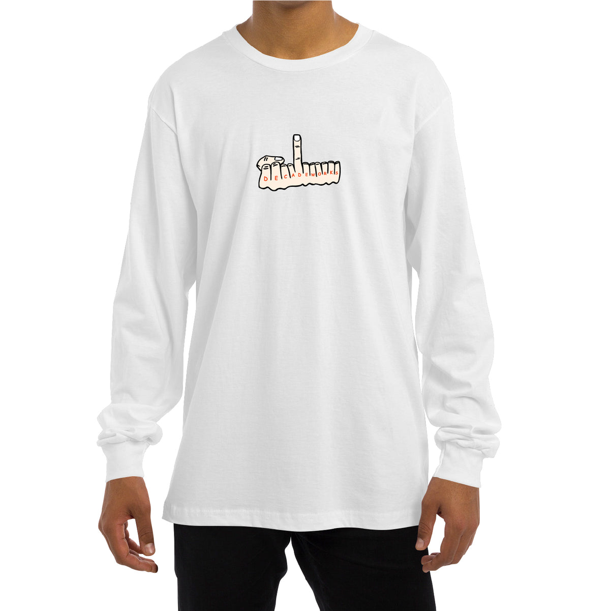 BASSERS UNITED® DWS Hand in Hand L/S [WHITE] - Bass Fishing Lifestyle Apparel