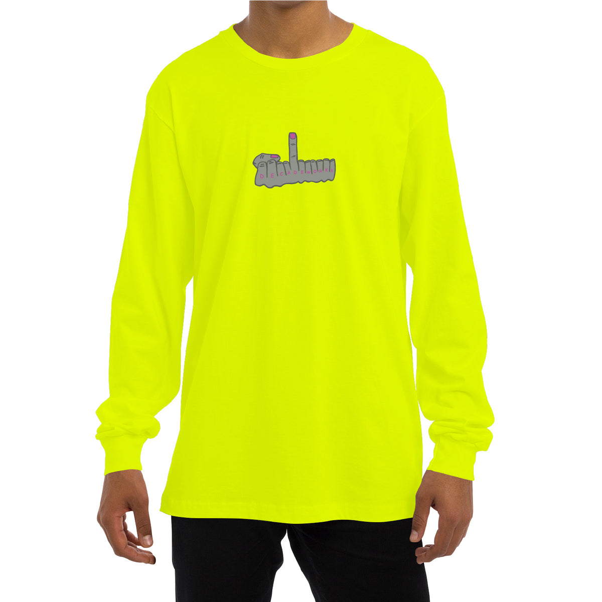 BASSERS UNITED® DWS Hand in Hand L/S [SAFETY GREEN] - Bass Fishing Lifestyle Apparel