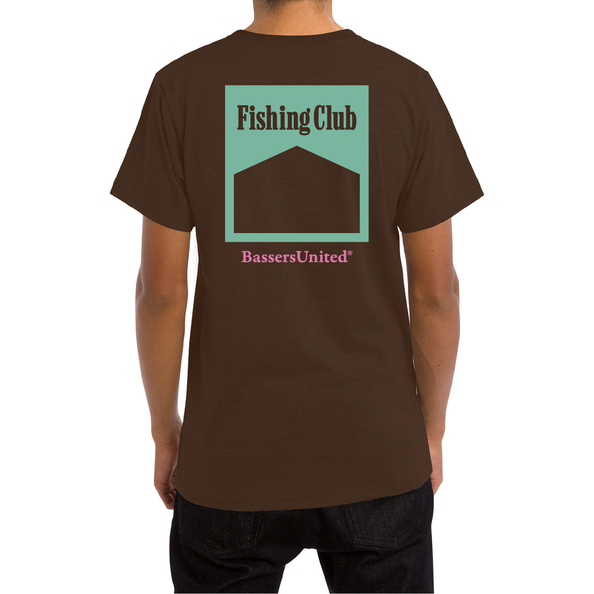 BASSERS UNITED® FISHING CLUB T-SHIRT [DARK CHOCOLATE] - Bass Fishing Lifestyle Apparel
