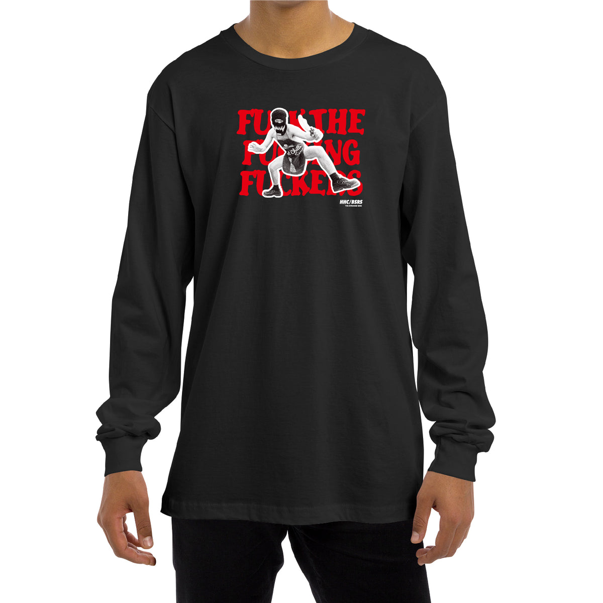 BASSERS UNITED® THE STRANGE MAN Version/02 [BLACK] - Bass Fishing Lifestyle Apparel