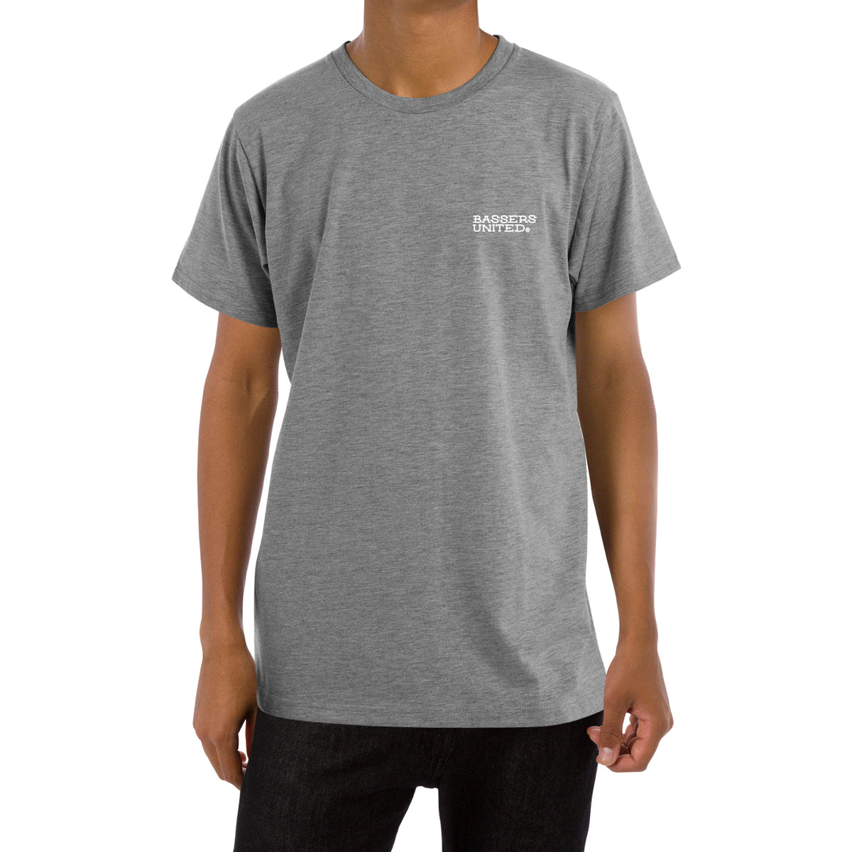 BASSERS UNITED® CIRCLE T-SHIRT [GRAY] - Bass Fishing Lifestyle Apparel 2