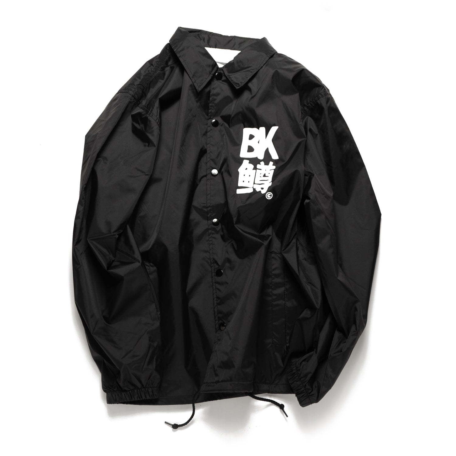 BASSERS UNITED® BLACK BASS COACH JACKET - Bass Fishing Lifestyle Apparel