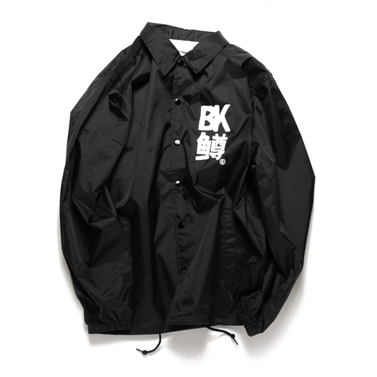 BASSERS UNITED® BLACK BASS COACH JACKET - Bass Fishing Lifestyle Apparel