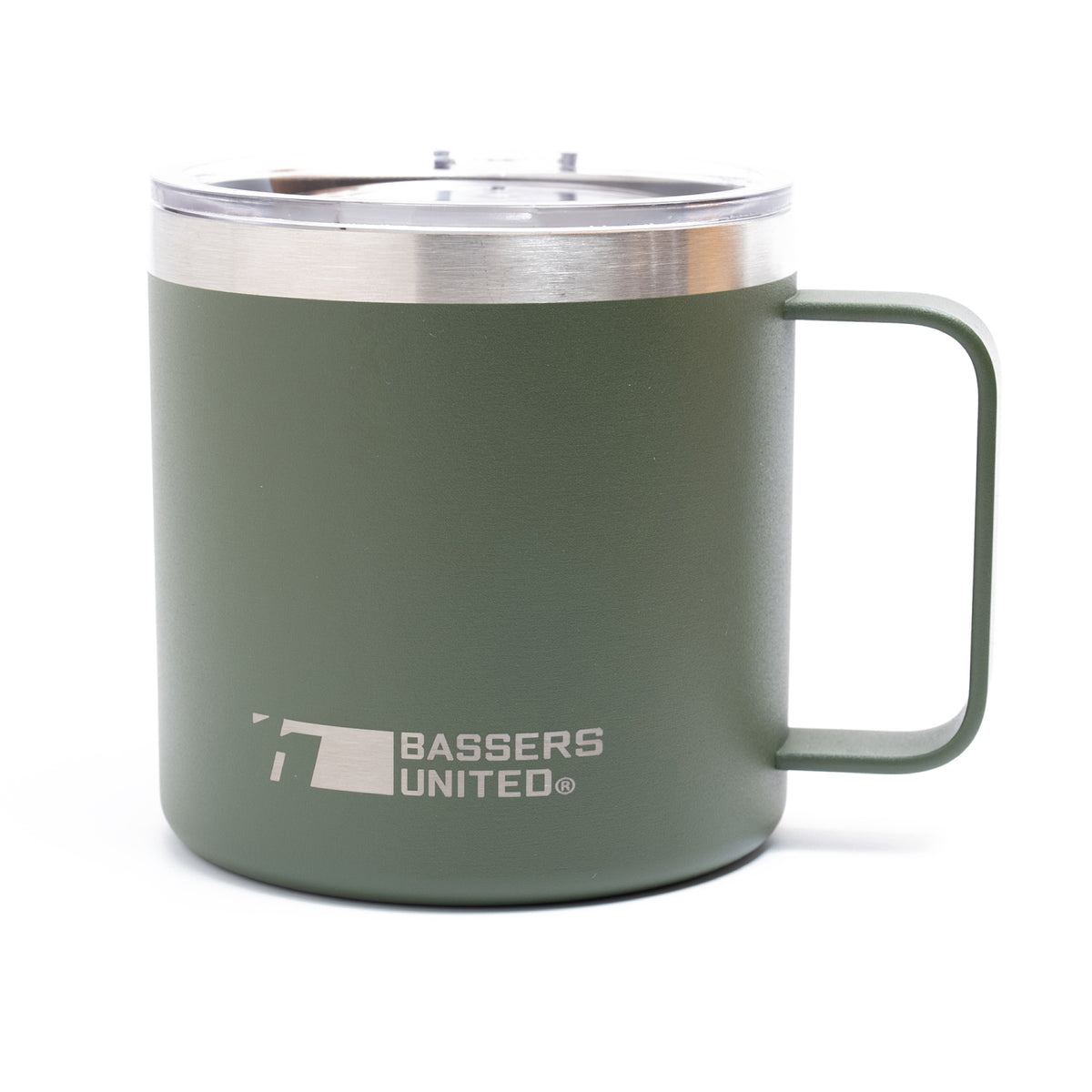 BASSERS UNITED® BASSERS 14oz MUG 【ARMY GREEN】 - Bass Fishing Lifestyle Apparel