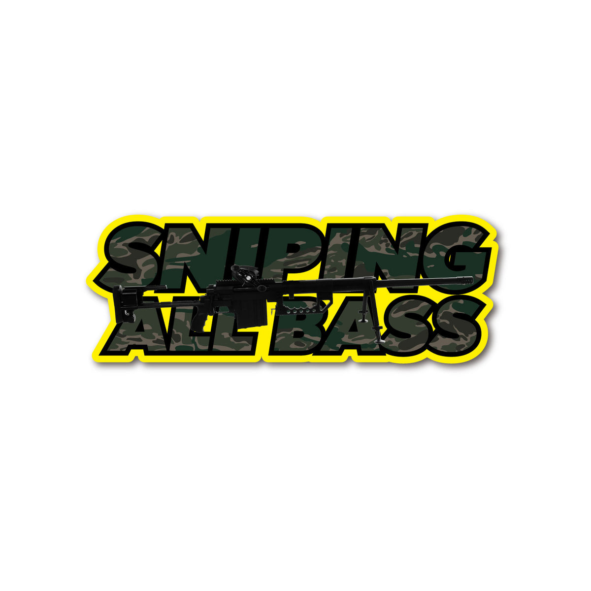 BASSERS UNITED® SNIPER STICKER - Bass Fishing Lifestyle Apparel