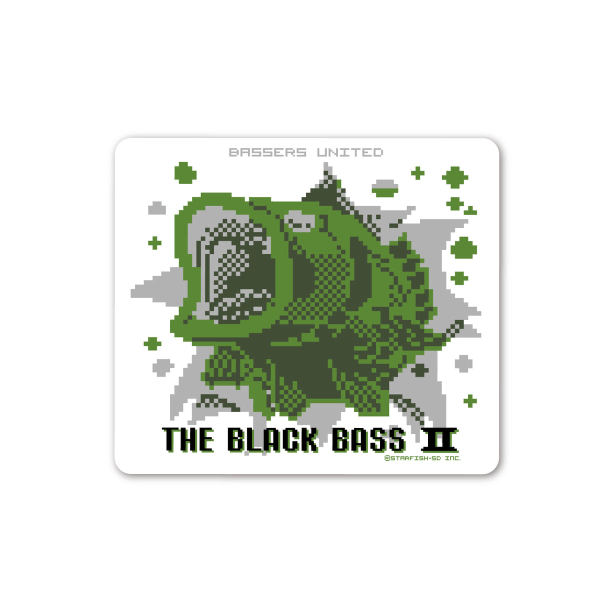 BASSERS UNITED® 8BIT BASS STICKER - Bass Fishing Lifestyle Apparel