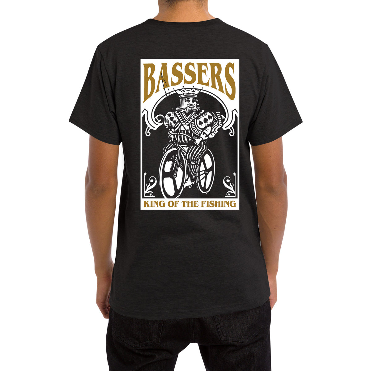 BASSERS UNITED® KING Tee  [BLACK] - Bass Fishing Lifestyle Apparel