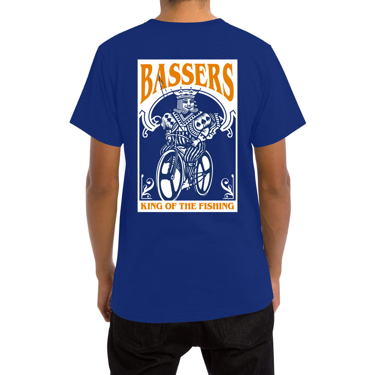 BASSERS UNITED® KING Tee  [ROYAL BLUE] - Bass Fishing Lifestyle Apparel
