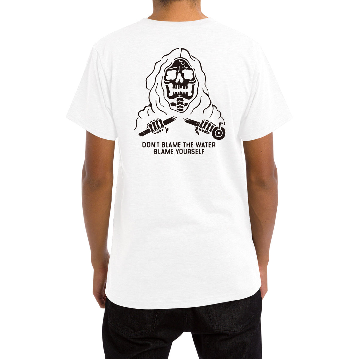 BASSERS UNITED® REAPER Tee  [WHITE] - Bass Fishing Lifestyle Apparel